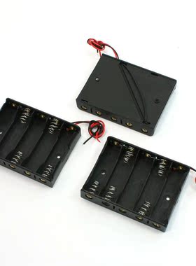 3Pcs Wire Leads 5 x 1.5V AA Case Holder Black