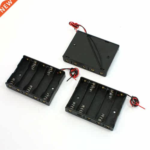 3Pcs Wire Leads 5 x 1.5V AA Case Holder Black