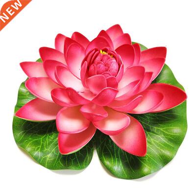 Floating Artificial Lotus Flowers Fake Plants  Water Lily