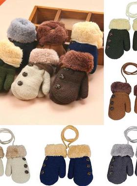 Baby Gloves Children's Mittens Winter Wool Knitted Glove