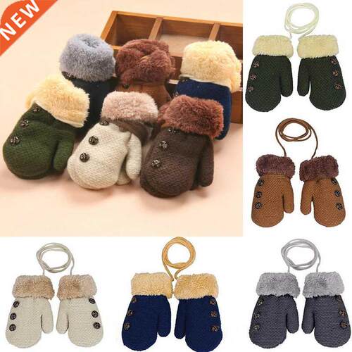 Baby Gloves Children's Mittens Winter Wool Knitted Glove