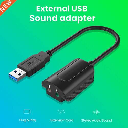 Desktop Computer External USB Sound Card Stereo Voice Change