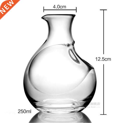250ML Glass Wine Bottle Hole Sake Glass Ice Jug Hamster Nest