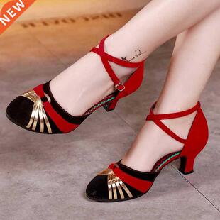 Dncing Shoes For Women Heel 5.5cm Closed Toe Bllroom Ltin