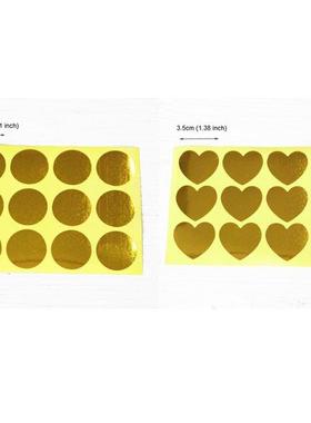 120pcs Golden Round Heart Sealng Stcker Paper Stcker Hear