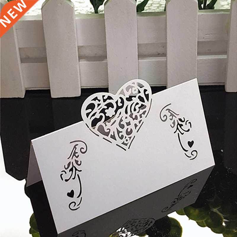 50pcs White Lace Name Place Cards Wedding Decoration Table D