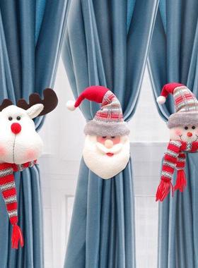 Christmas Curtain Tiebacks Santa Claus Snowman Tie Backs Hol
