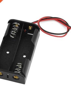 2 pieces Spring Clip made of Black 2 x 1.5V AA Battery Holde