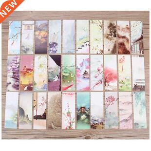 30pcs 18 Styles Creative Chinese Style Flowers Paper Bookmar