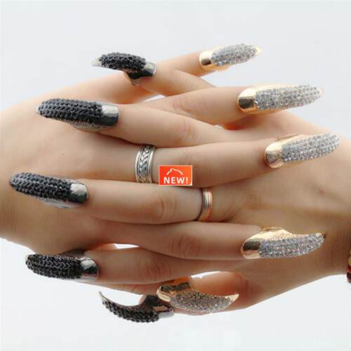 5 Pcs Rings 3 Sizes False Nail Claws Paw Finger Circles for