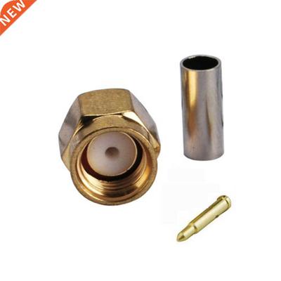 5Pcs SMA Male Plug RF Coaxial Connector Crimp For RG58 RG142
