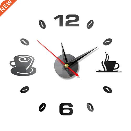 Self Adhesive Kitchen 3D og Home Waterproof Wall Clock Art D