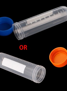 10pcs 50Ml Plastic Centrifuge Lab Test Tube Pipe Vial Contai