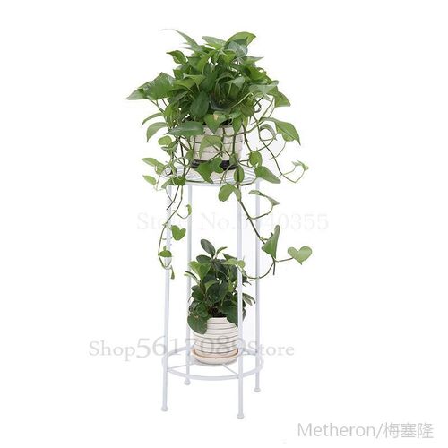 Wrought iron golden mini floor pot rack living room balcony