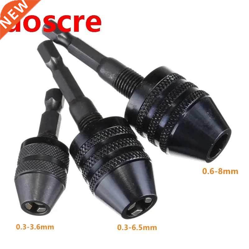 1/4 Inch Hex Shank Keyless Drill Chuck Clamp 0.3-3.6/0.3-6.5