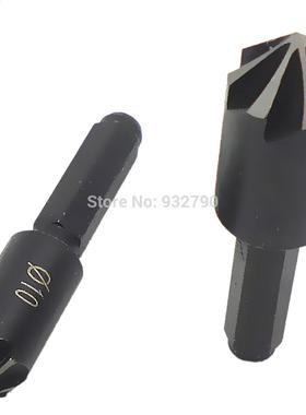2pc Hcs 7 Flute Countersink Drill Bit Set Chamfer Cutter Hol