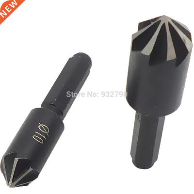 2pc Hcs 7 Flute Countersink Drill Bit Set Chamfer Cutter Hol