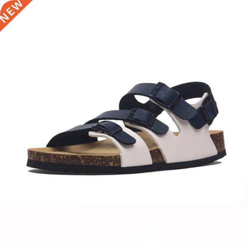 Male Fashion Buckle Cork Sandals Flats 2022 New Men Summer B