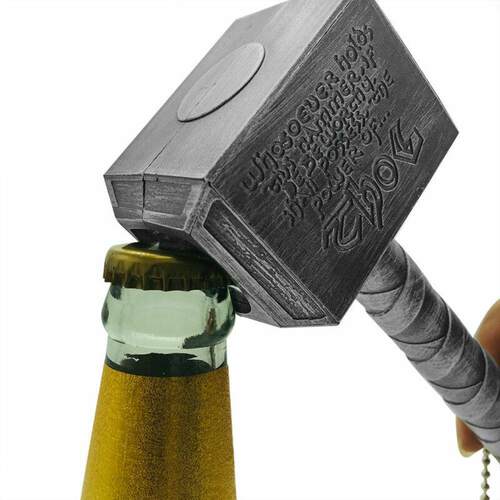 Silver Beer Bottle Openers Multifunction Hammer Of Thor Shap