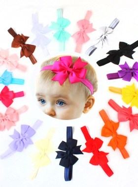 10pcs/lot New Design kids Ribbon Bow Tie Headband DIY Grosgr