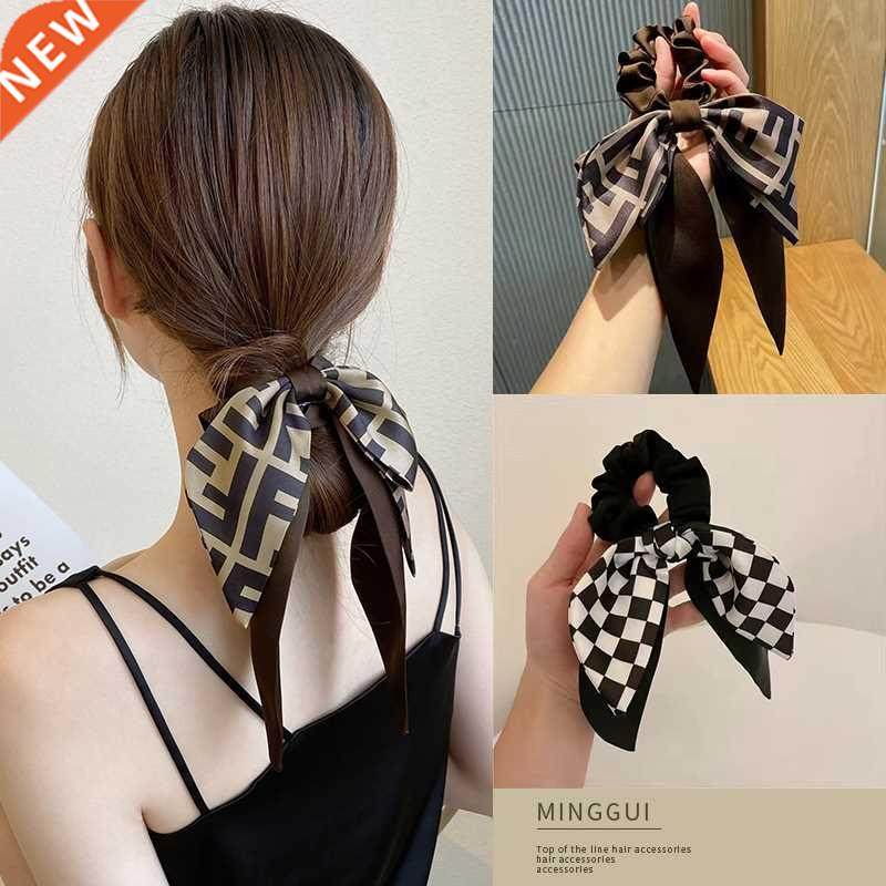 Women Letter Bow Headbands Retro Elegant Simple Personality