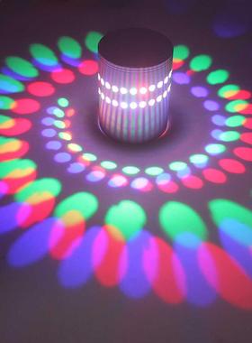 Creative Led Wall Lamp Colorful Lighting Spiral Effect Light