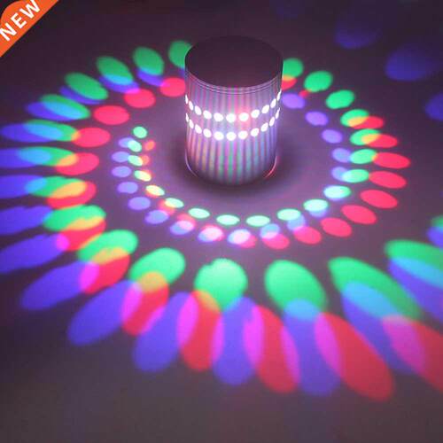 Creative Led Wall Lamp Colorful Lighting Spiral Effect Light
