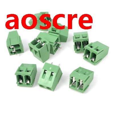 10pcs 300V 10A 2P Pins PCB Screw Terminal Block Connector 5m