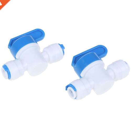 2 Pcs 6.5mm Quick-connect Ball Valve Through Switch 1/4 Inch