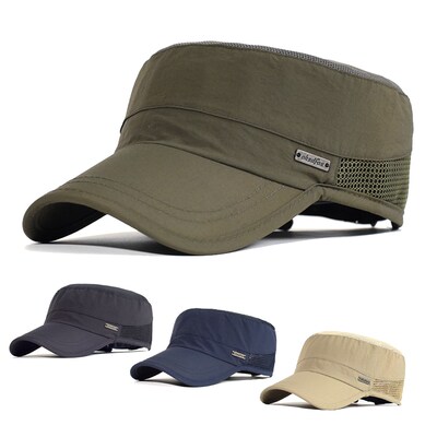 Summer Mesh Outdoor Sport Quick Drying Military Caps Men Bre