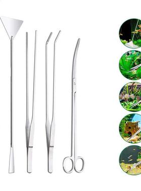 4pcs Aquarium Tank Aquascaping Tools Aquarium Scissor Tweeze