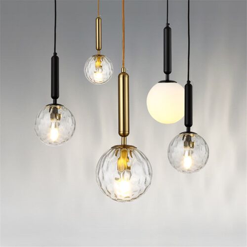 E27/E14 Nordic  Pendant Light Glass Ball Hanging Lamp for L