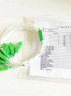 Fiber Optical G657A1 PVC 1m FTTH 0.9mm Mini PLC Splitter 1x8