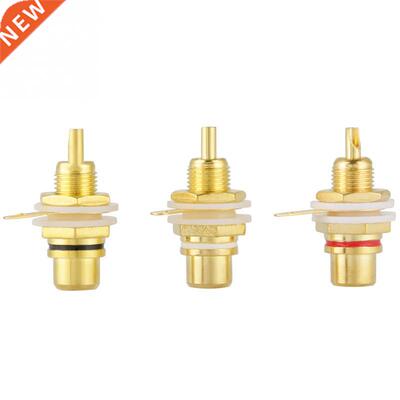 10pcs Black White Red Optional Gold Plated RCA Jack Terminal