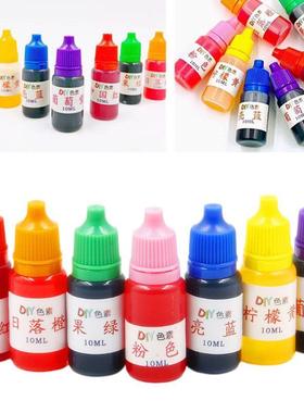 7 Pcs/set 10ml Dyeing Pigment Slime Crystal Mud Corant Epo