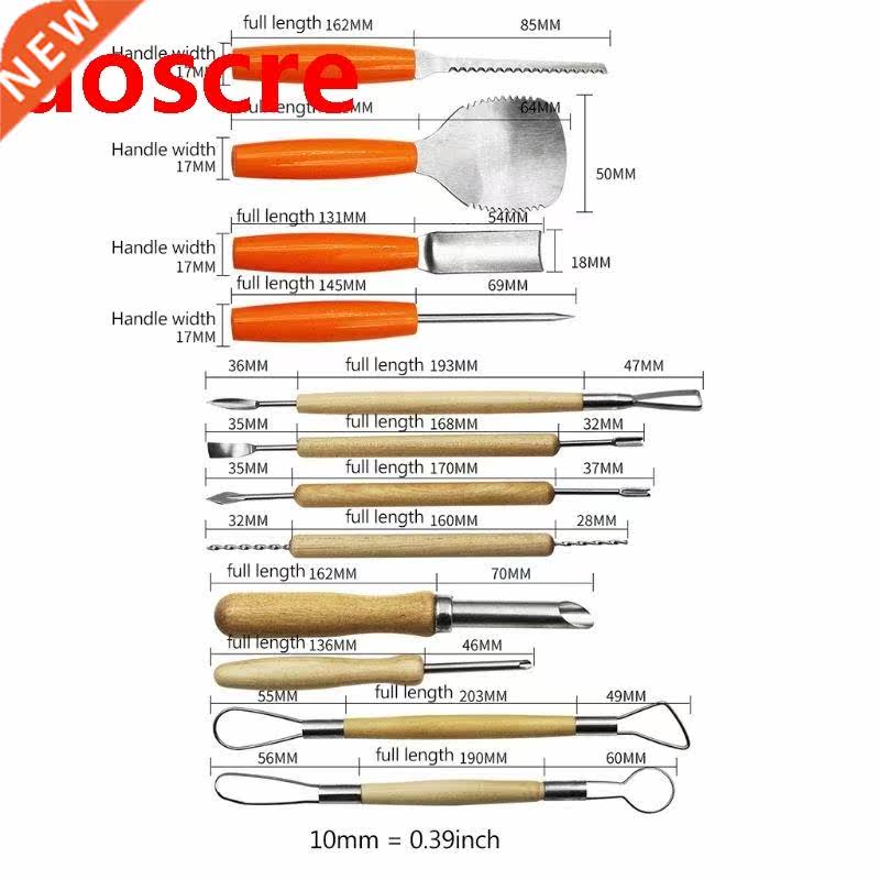 Profession 12 Pcs Halloween Pumpkin Carving Kit Stainless St