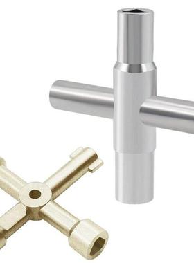 2 Peces 4-way Sllcock Key Steel Sllcock Wrench Water Utl