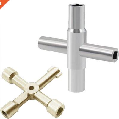 2 Peces 4-way Sllcock Key Steel Sllcock Wrench Water Utl