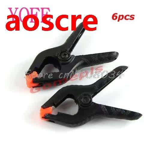 New 6 PCS Hard Plastic Micro Spring Clamps Set DIY Tools Gri
