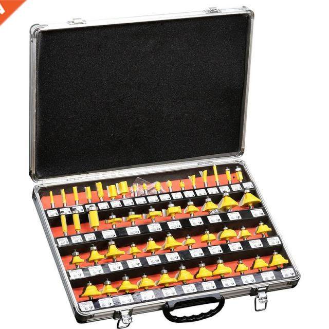 Drillforce 50PCS 1/4(6.35mm) Router Bits Set Professional S