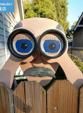 Illustratiex Jardin Exterieur Nieuwsgierige Oude Man Lady Va