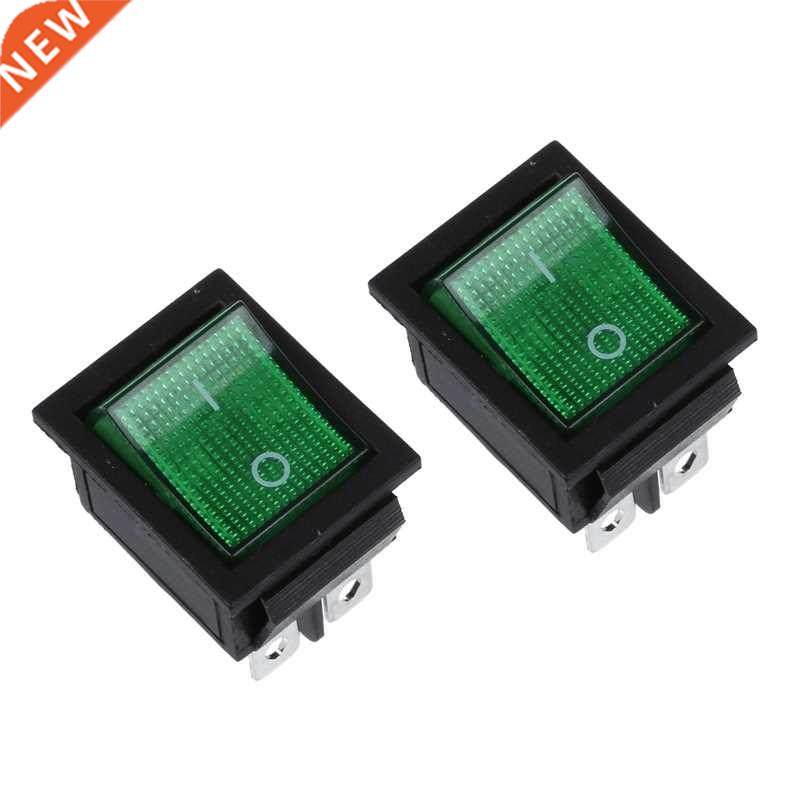 2 pcs green black 16A / 250V 15A / 125V 4-pin boat switch 3.