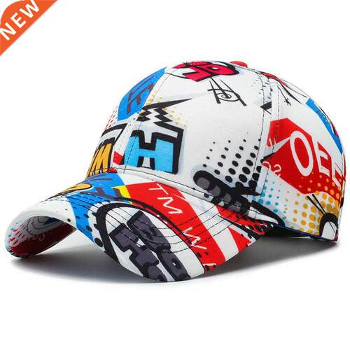 Women Men Letter Graffiti Hip Hop Cotton Ladies Face Caps Da