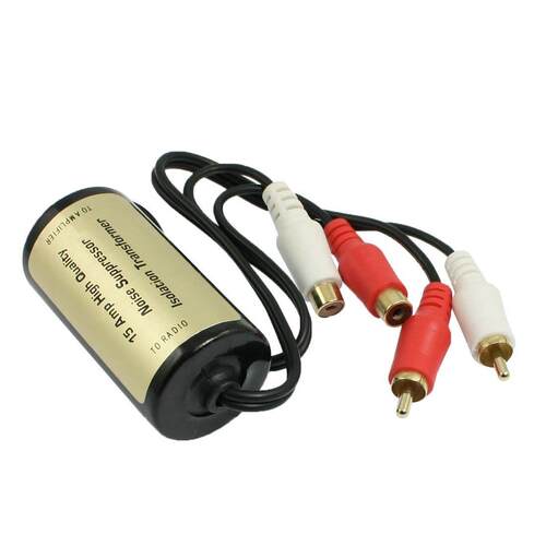 Car RCA Male to Female GLoop Isolator Noise Filter 15A