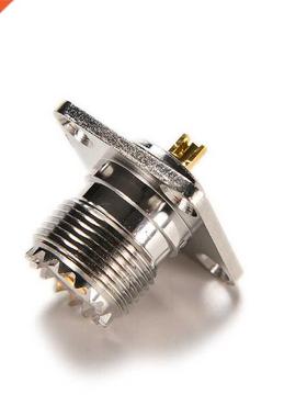 Connector SO239 UHF female jack 4-hole 25mm flange solder pa