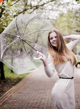 10Pcs Clear Bubble Umbrellas Large Canopy Umbrellas Auto Ope
