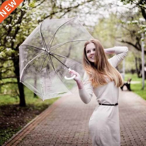 10Pcs Clear Bubble Umbrellas Large Canopy Umbrellas Auto Ope