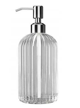 LarGe 18oz ManuaL Soap DiSpenSer CLear GLaSS HanD Sanitizer