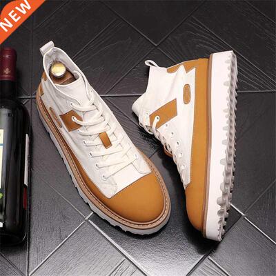Fashion Men martin shoes Sneakers ankle boots Height Increa