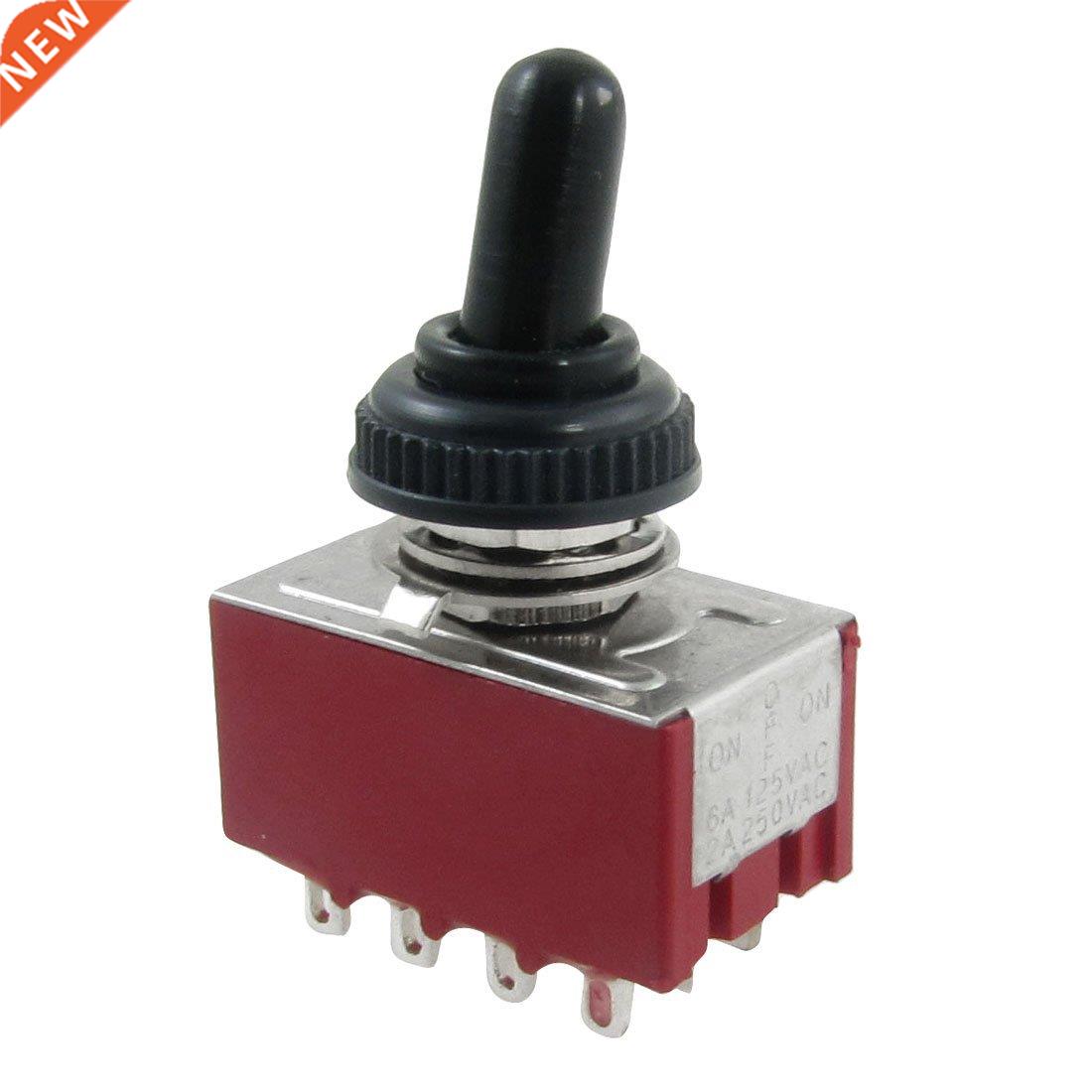 AC 250V 2A 125V 6A on/off/on 4PDT Switch with Boot